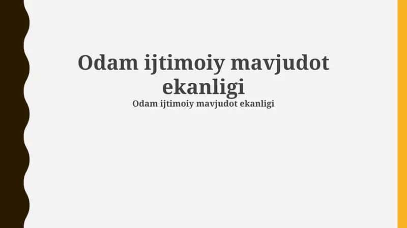 Ijtimoiy mavjudot 1