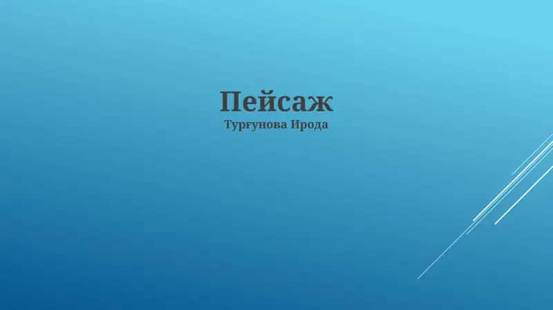 Пейсаж 1