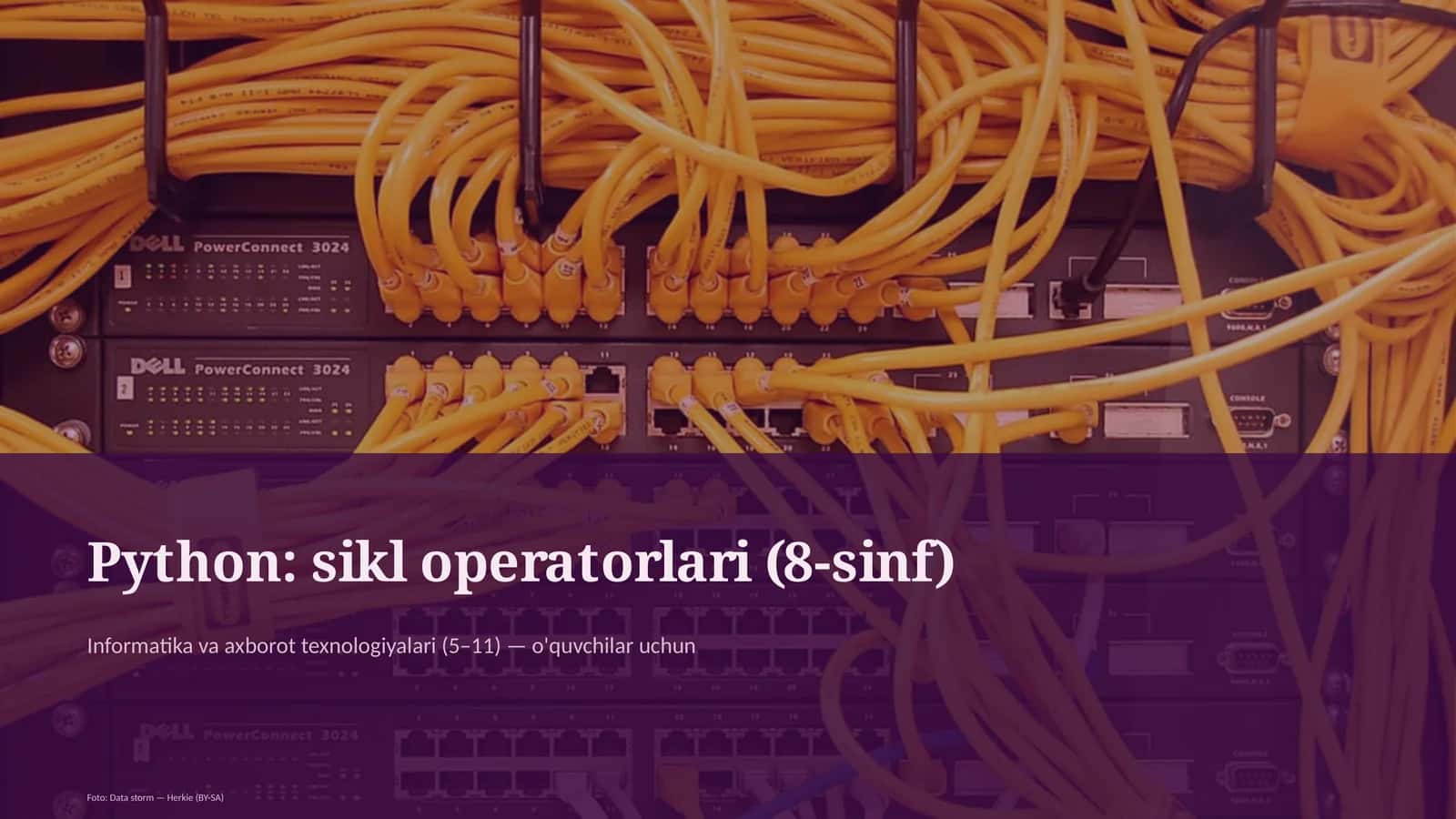Python: sikl operatorlari (8-sinf) 1