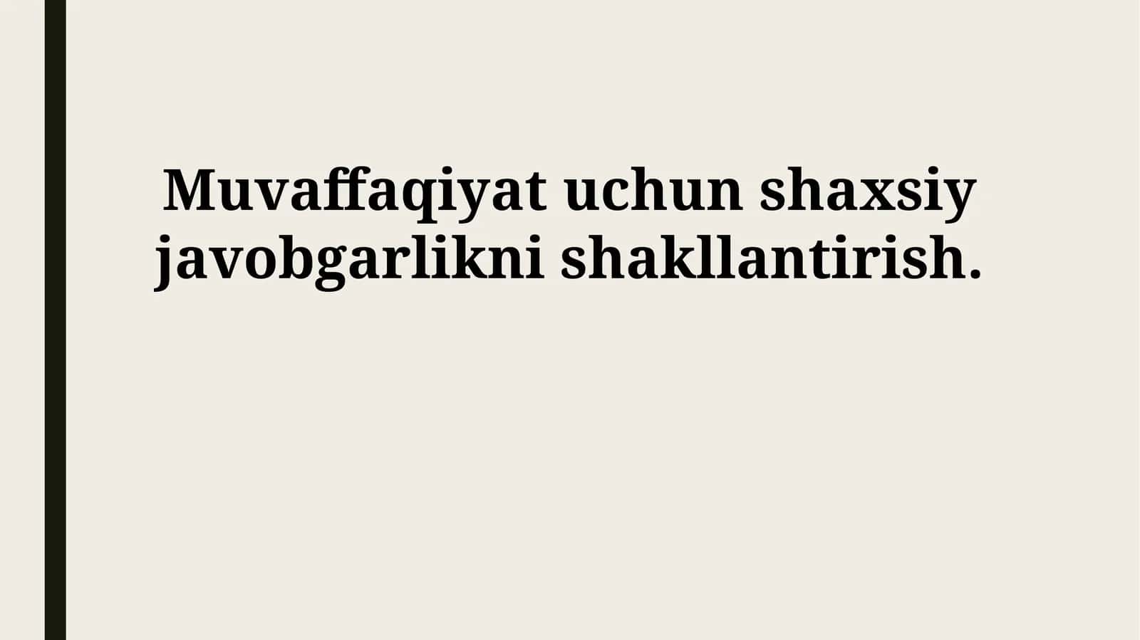 Shaxsiy maqsadlar va muvaffaqiyat 1