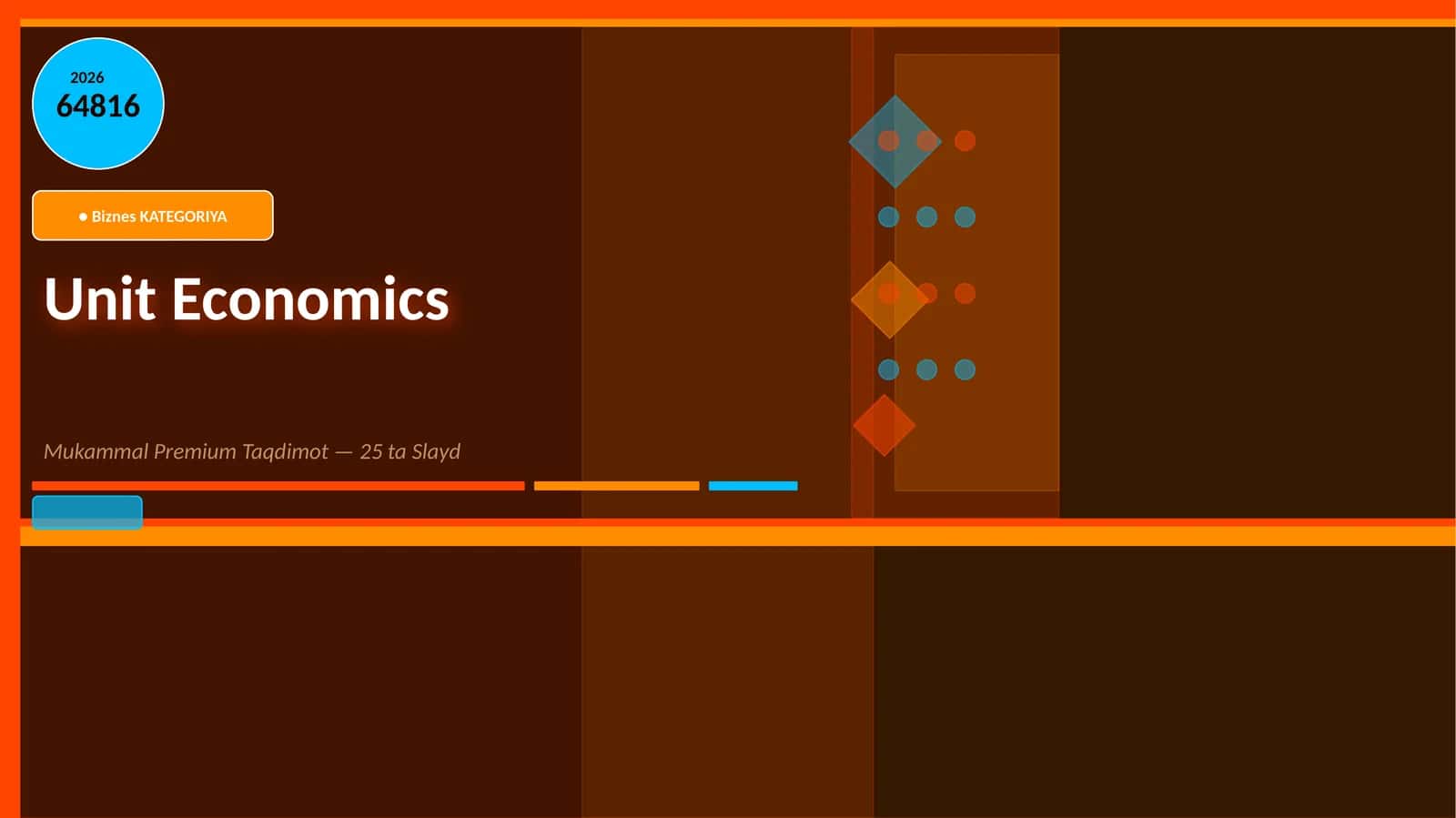 Unit Economics Mukammal Premium Taqdimot — 25 ta Slayd 1