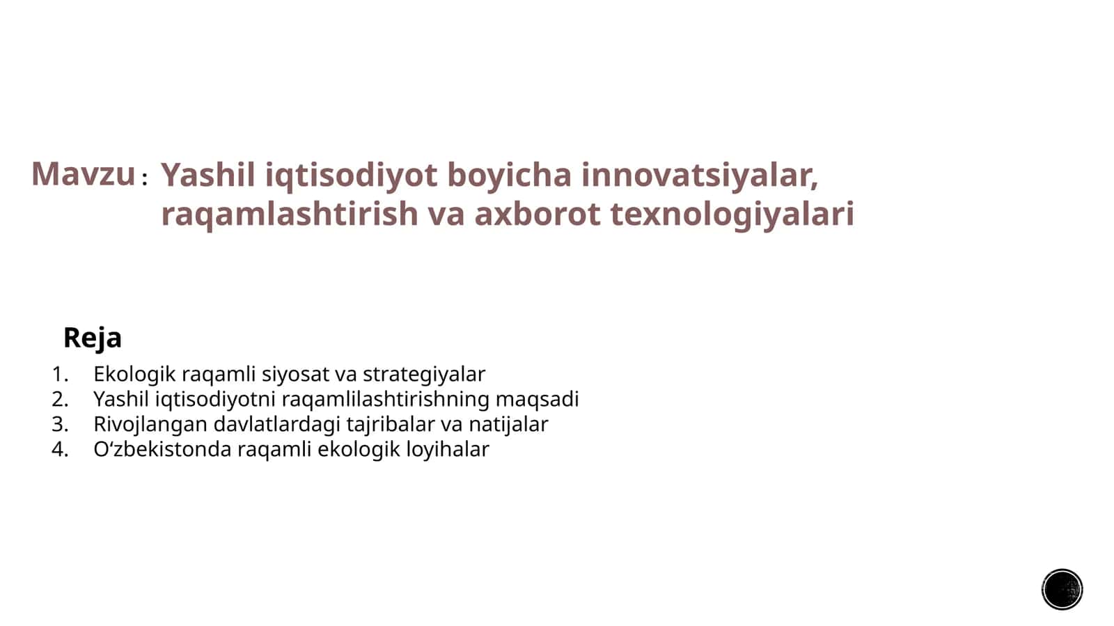 Ekologikraqamli siyosat vastrategiyalar 1