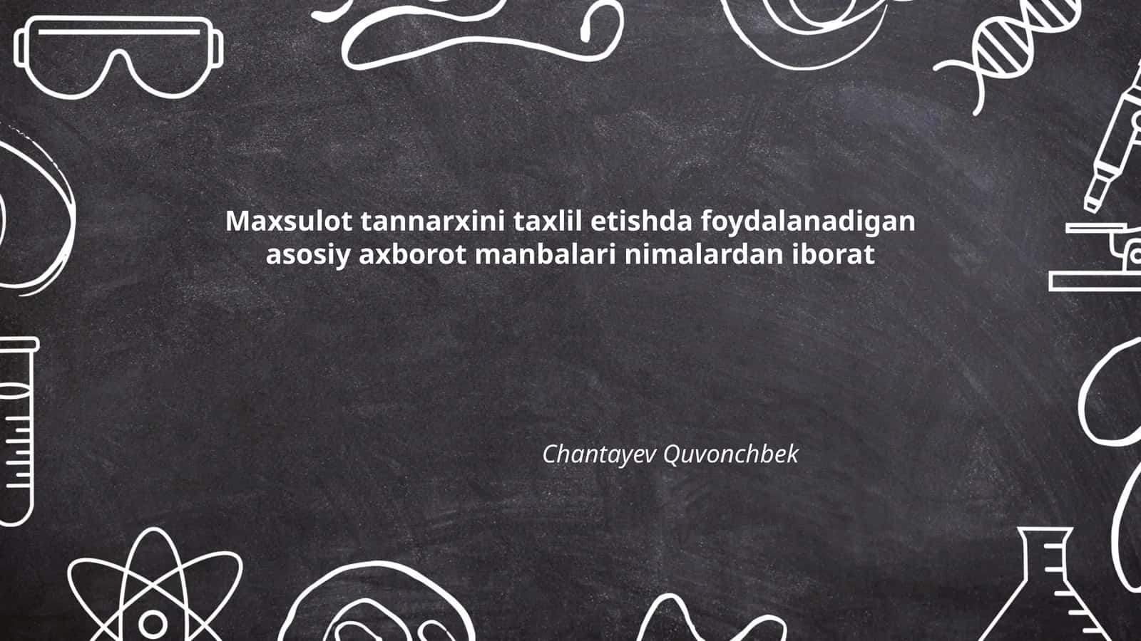 Bozor tadqiqotlari hisobotlari 1