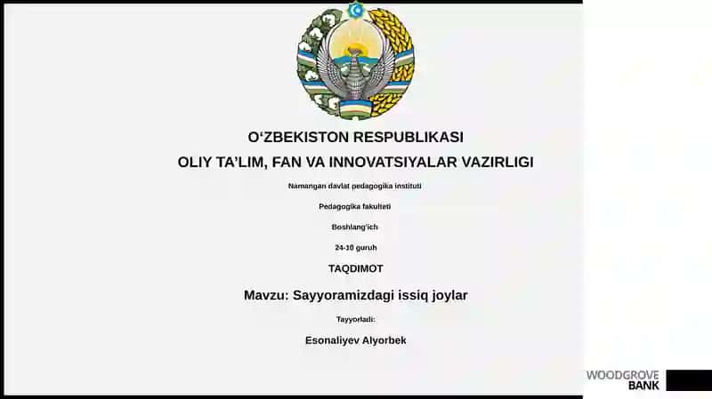 Sayyoramizdagi issiq joylar 1