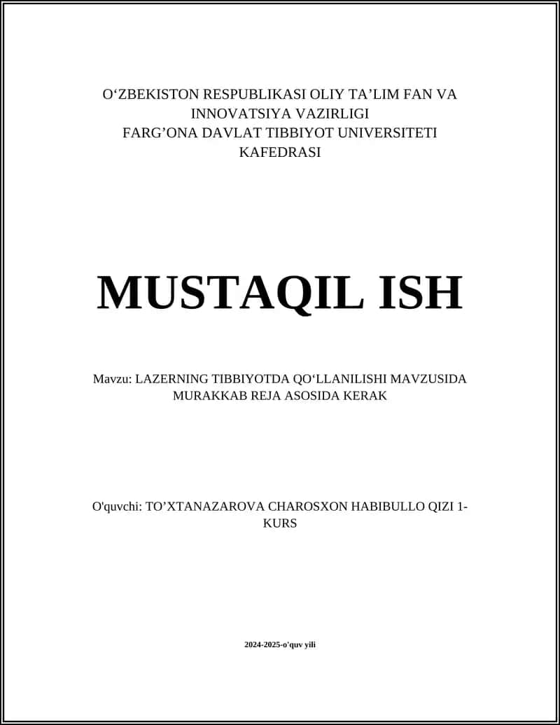 Lazerni terapiya usullari 1