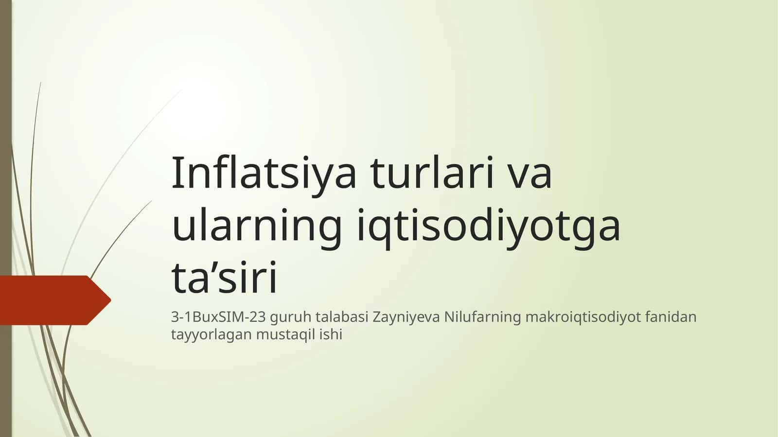 Inflatsiya turlari va ularning iqtisodiyotga ta’siri 1