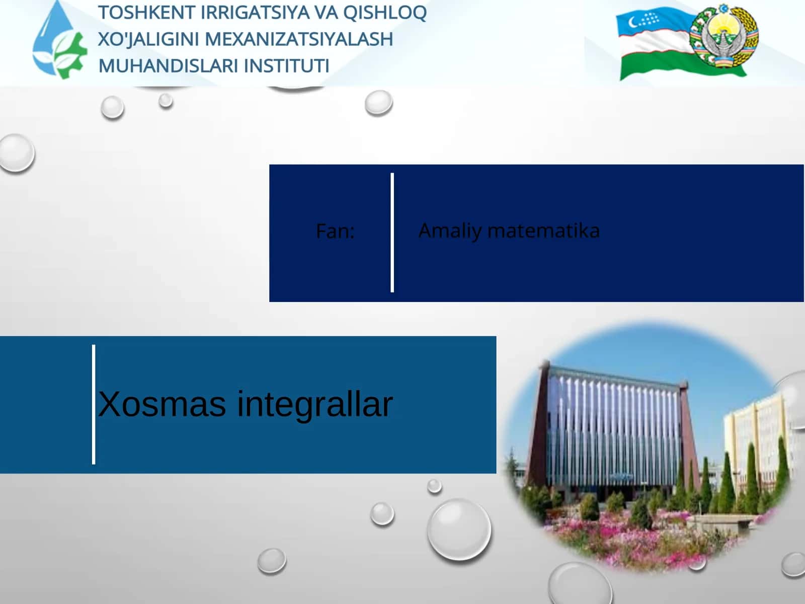 Xosmas integrallar 1