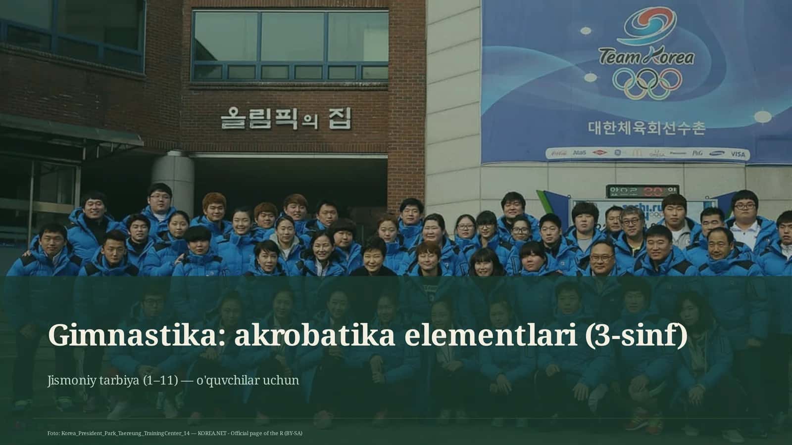 Gimnastika: akrobatika elementlari (3-sinf) 1