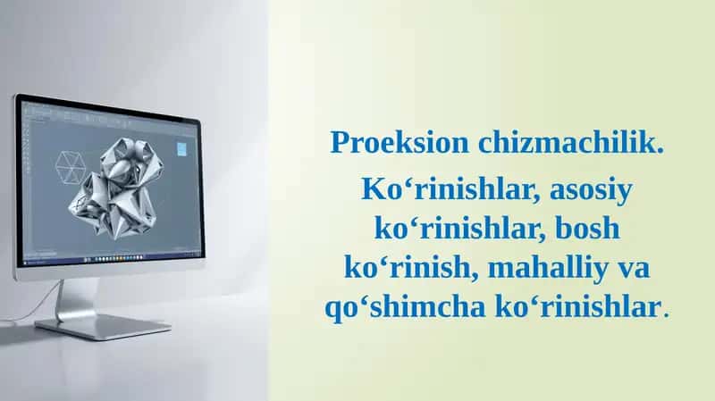 Proeksion chizmachilik 1