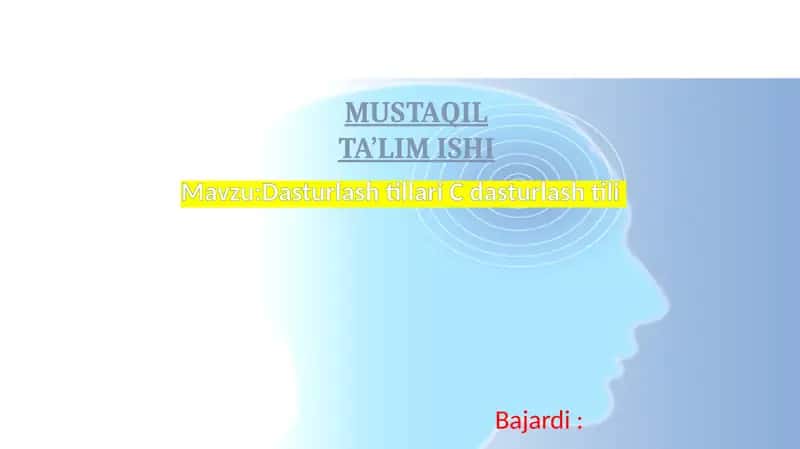 Dasturlash tillari C dasturlash tili 1