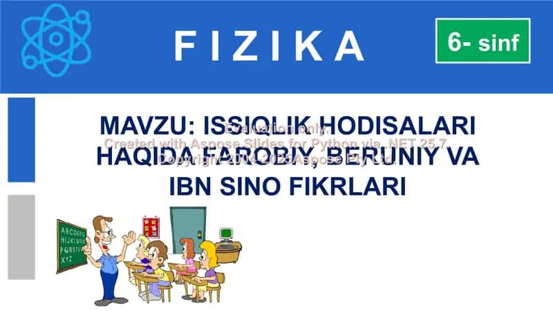Issiqlik hodisalari haqida Farobiy, Beruniy va Ibn Sino fikrlari 1