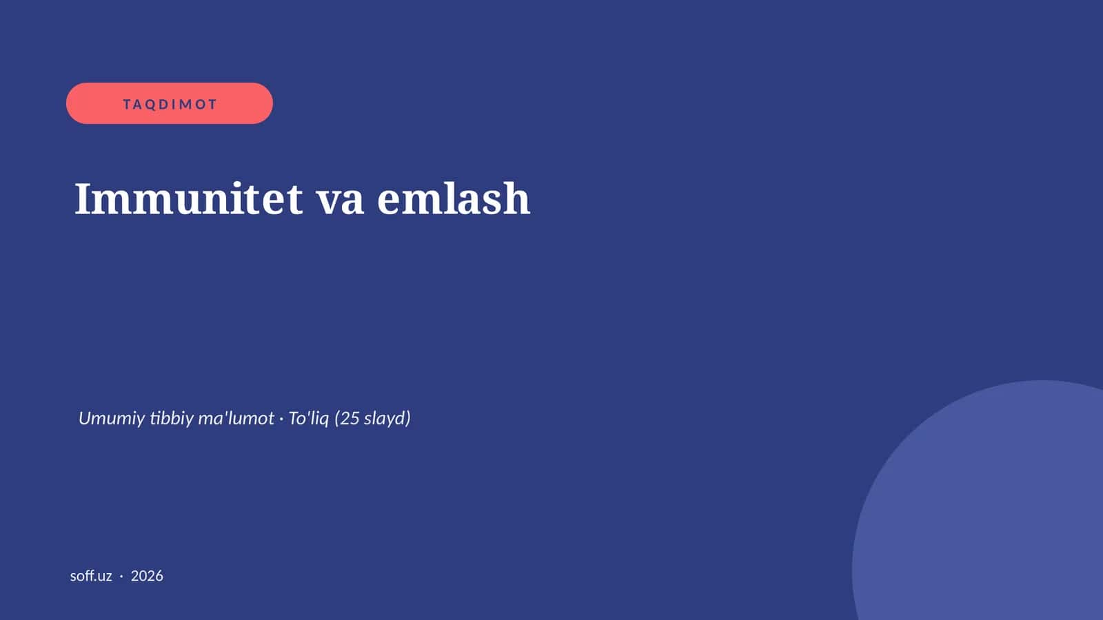 Immunitet va emlash 1