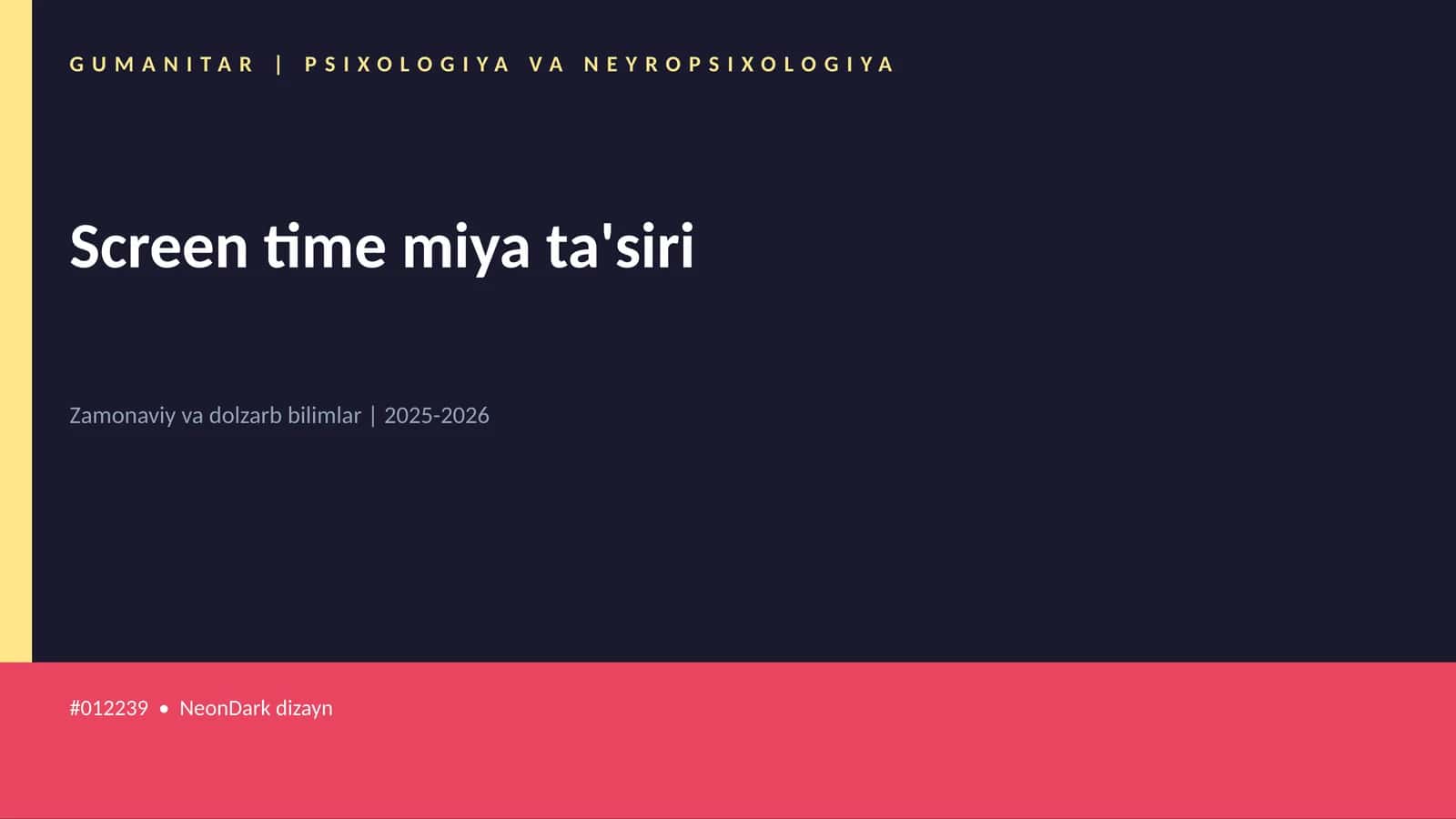 Screen time miya ta'siri 1