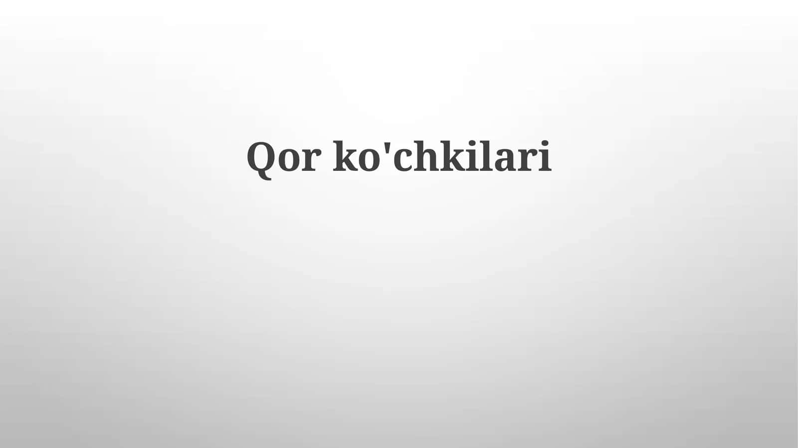 Qor ko'chkilari 1