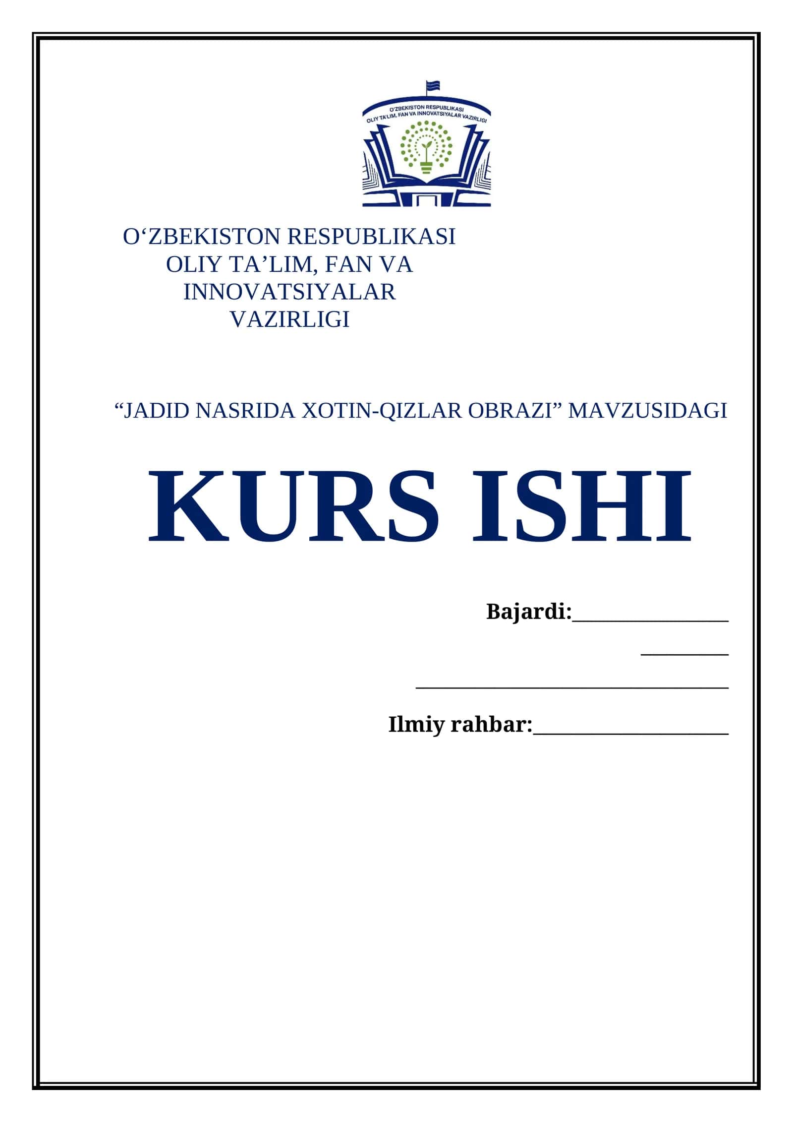 "JADID NASRIDA XOTIN-QIZLAR OBRAZI" 1