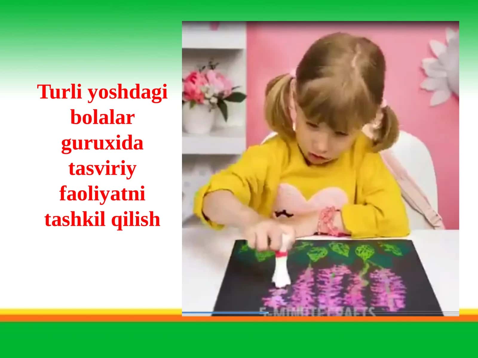 Turli yoshdagi bolalar guruxida tasviriy faoliyatni tashkil qilish 1