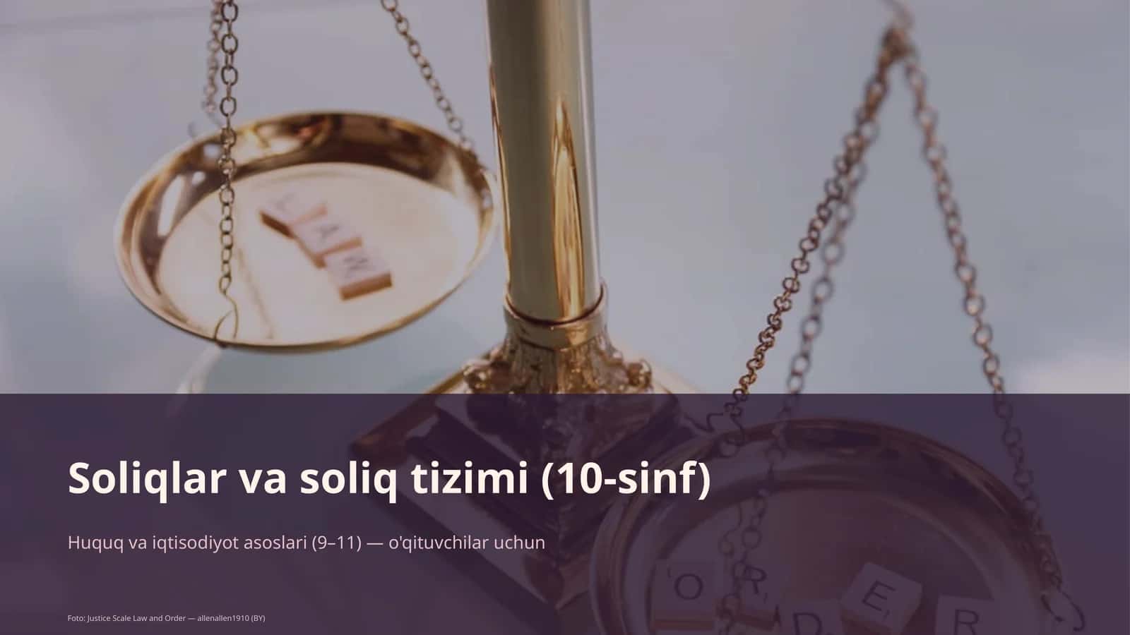 Soliqlar va soliq tizimi (10-sinf) 1