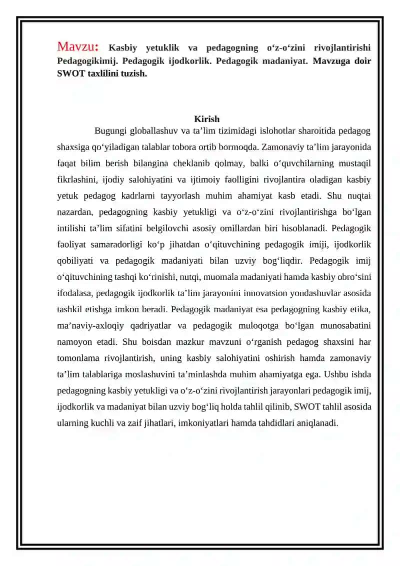 Pedagogikimij 1