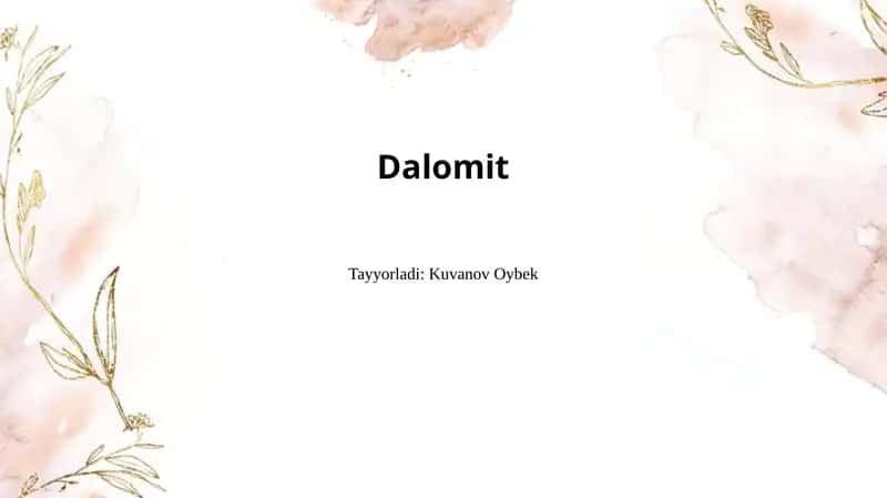 Dalomit 1