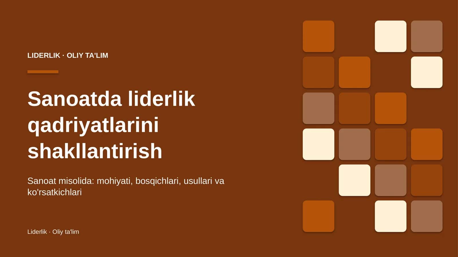 sanoatda liderlik qadriyatlarini shakllantirish 1428 1