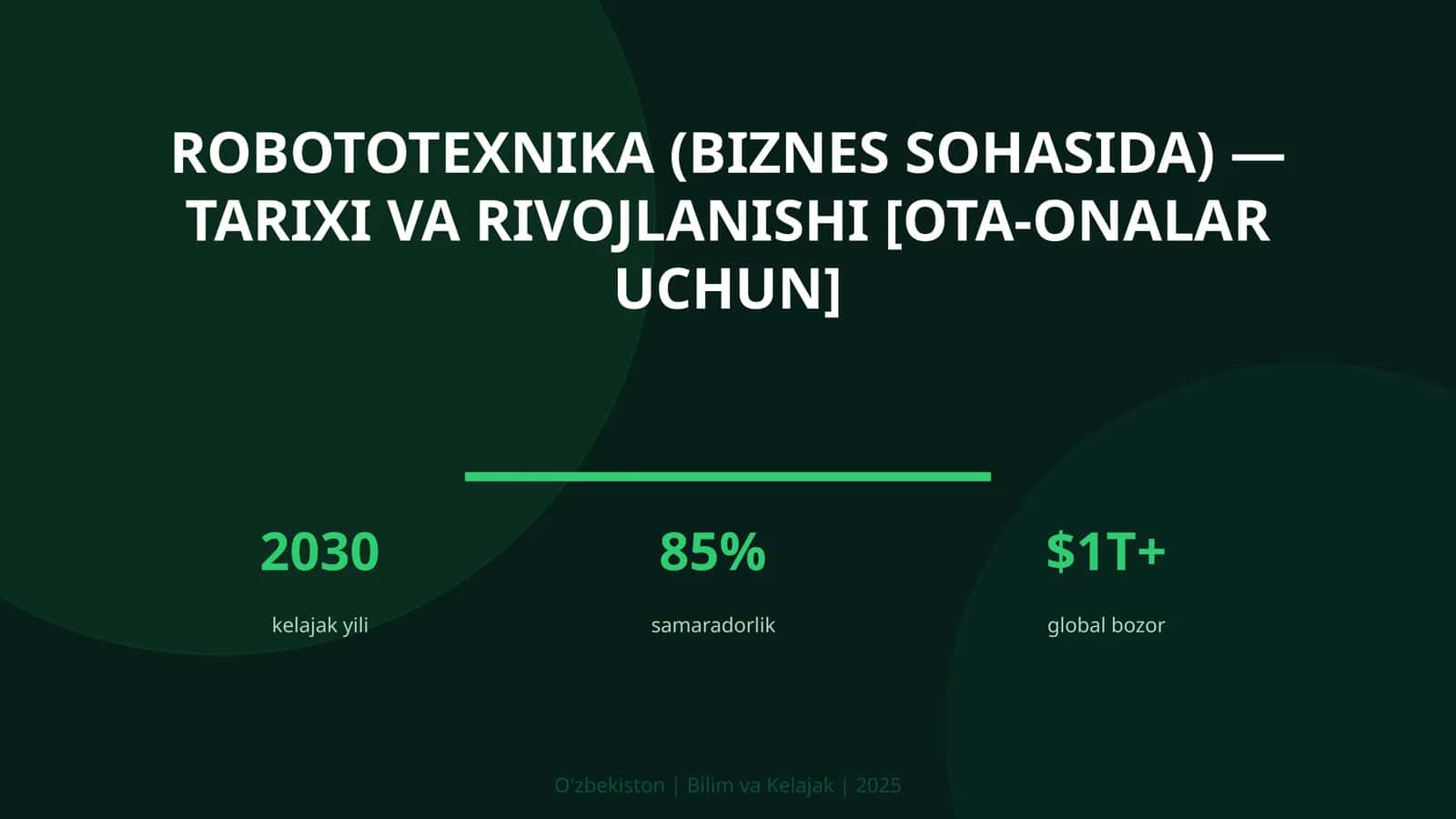 Robototexnika (biznes sohasida) — tarixi va rivojlanishi [ota-onalar uchun] 1