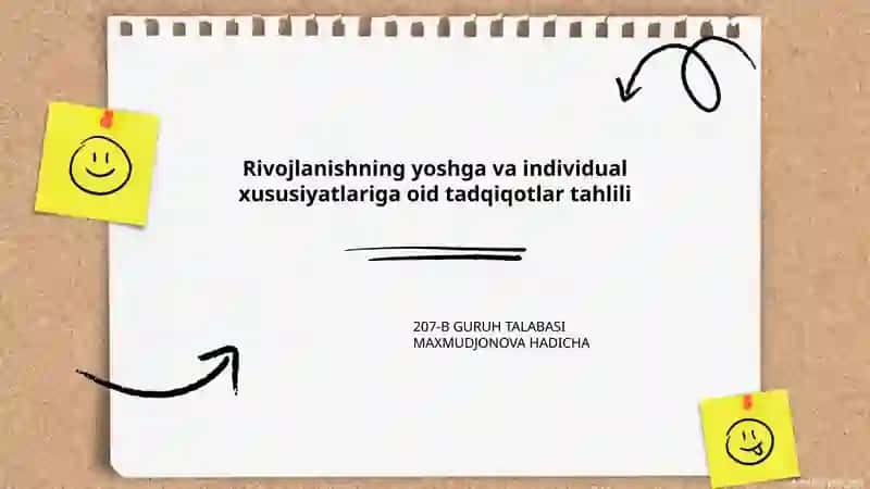 Yoshga oid rivojlanish davrlari va ularning xususiyatlari 1