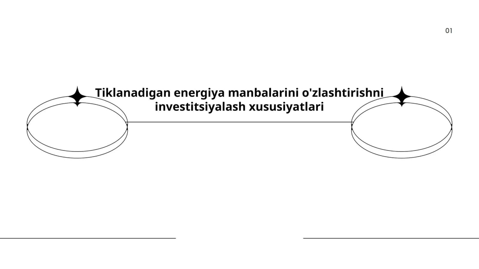 Tiklanadigan energiya manbalarini o'zlashtirishni investitsiyalash xususiyatlari 1