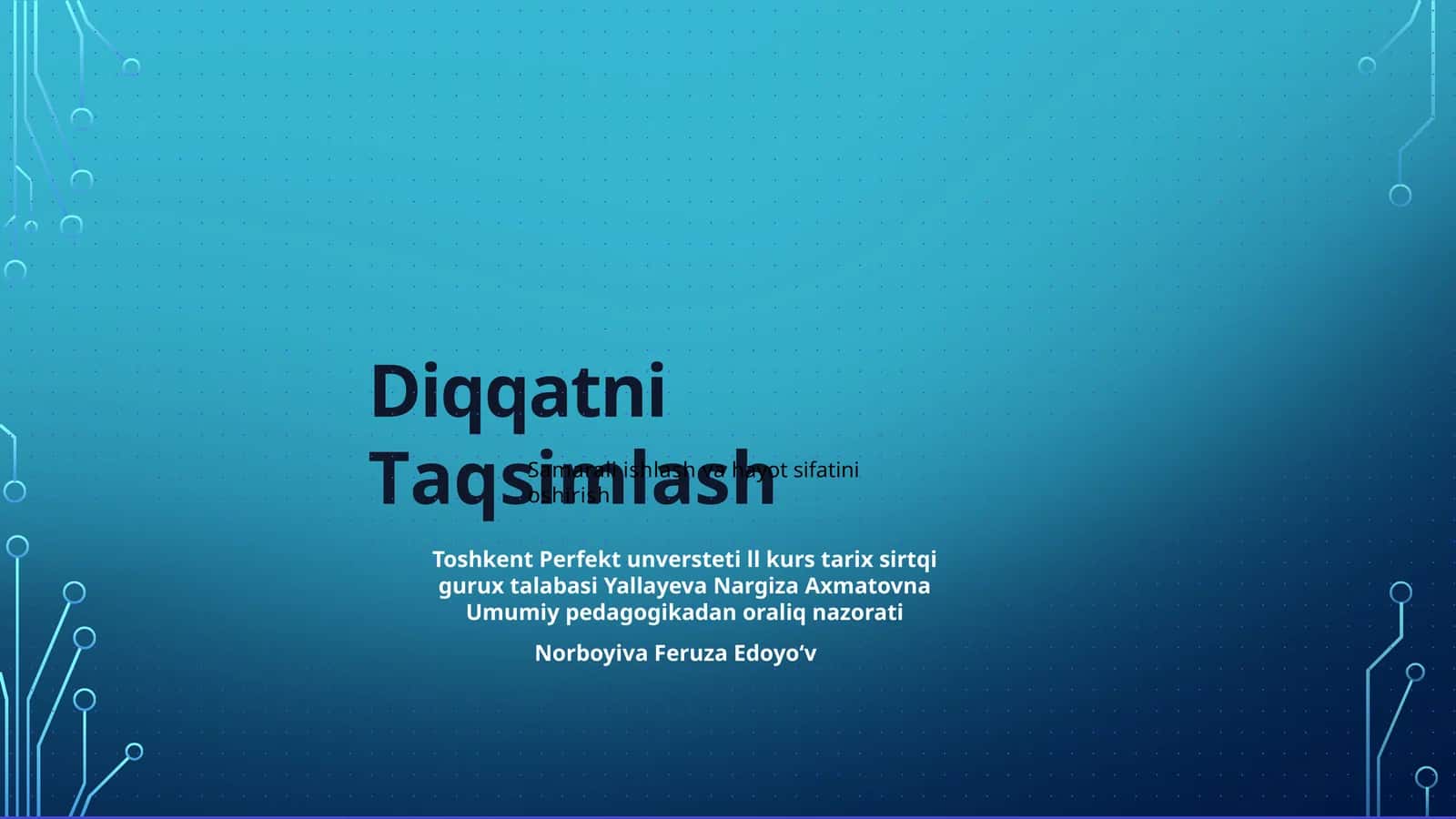 Diqqatni taqsimlash 1
