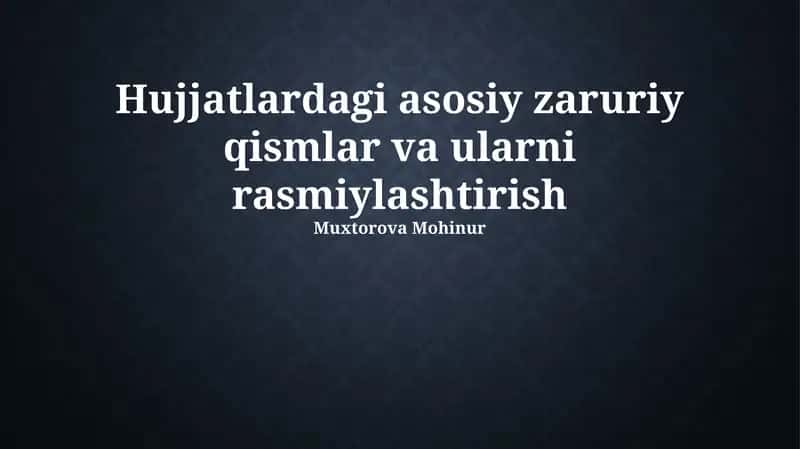Rasmiylashtirish tamoyillari 1