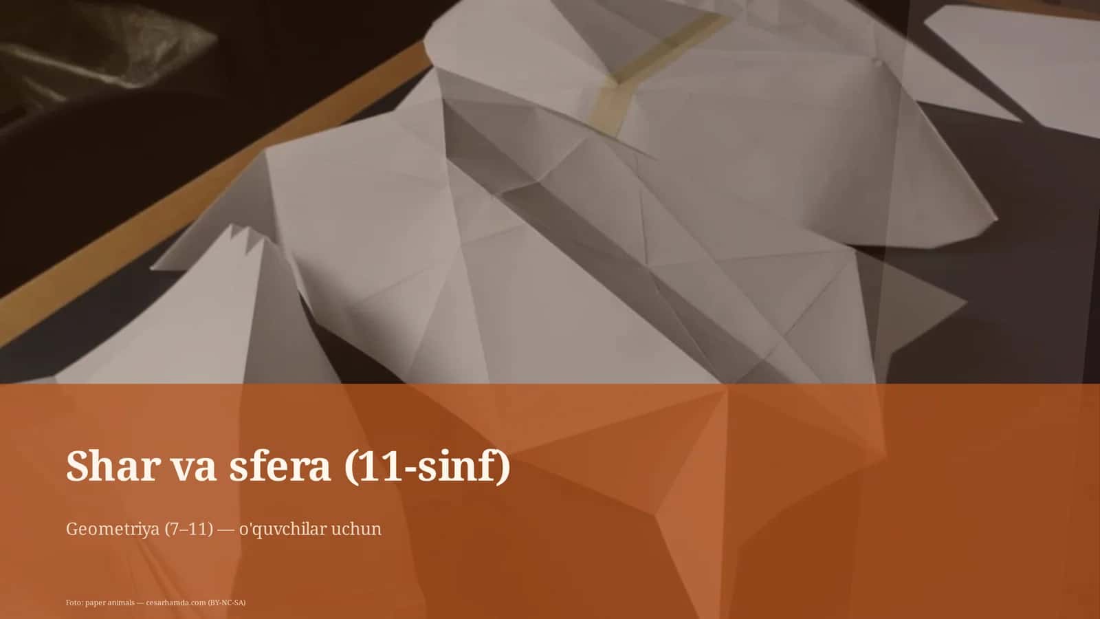 Shar va sfera (11-sinf) 1