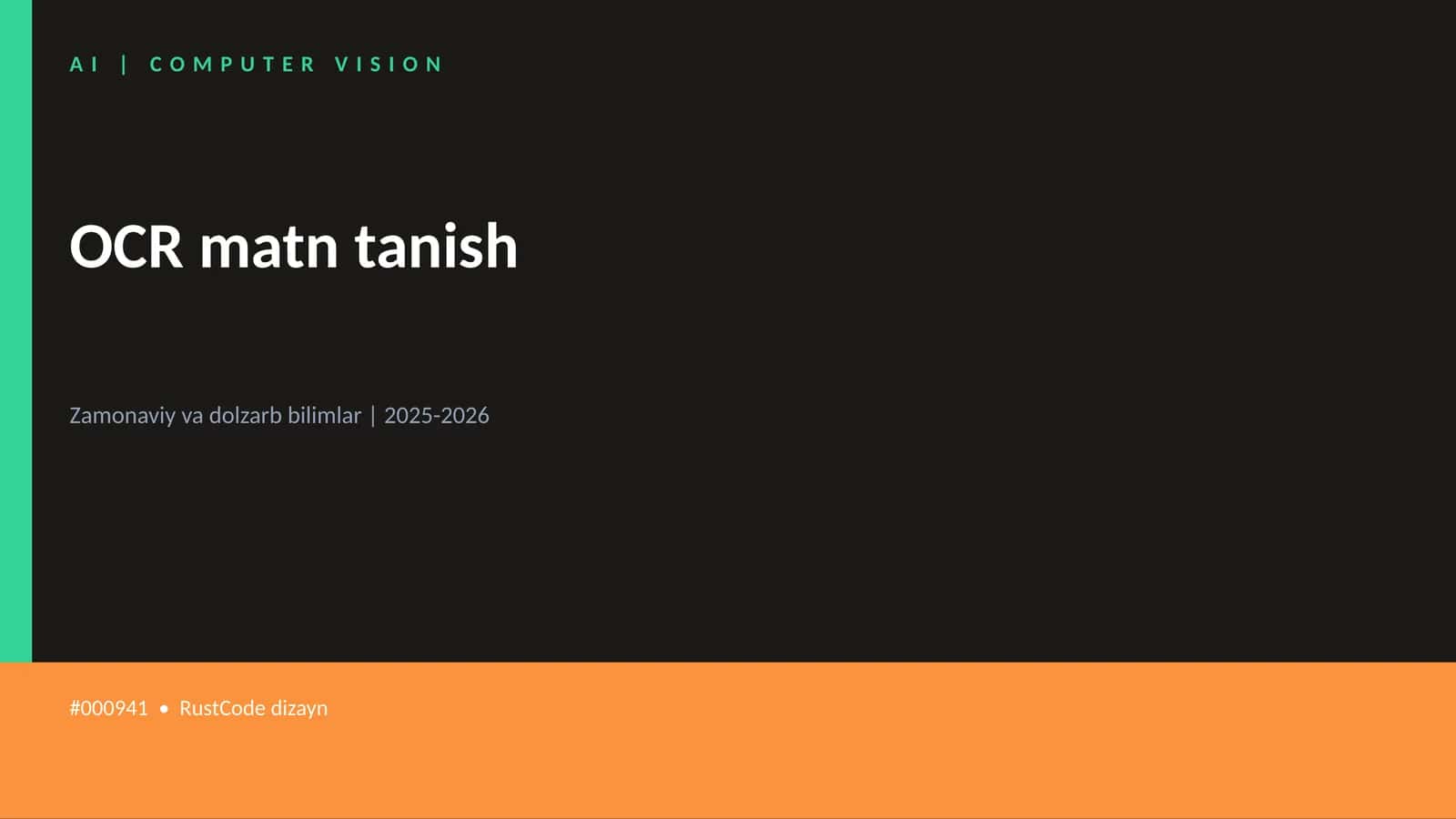 OCR matn tanish 1