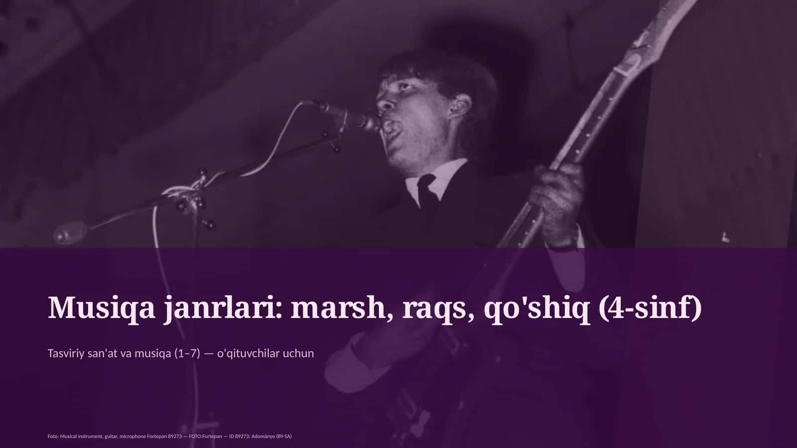 Musiqa janrlari: marsh, raqs, qo'shiq (4-sinf) 1
