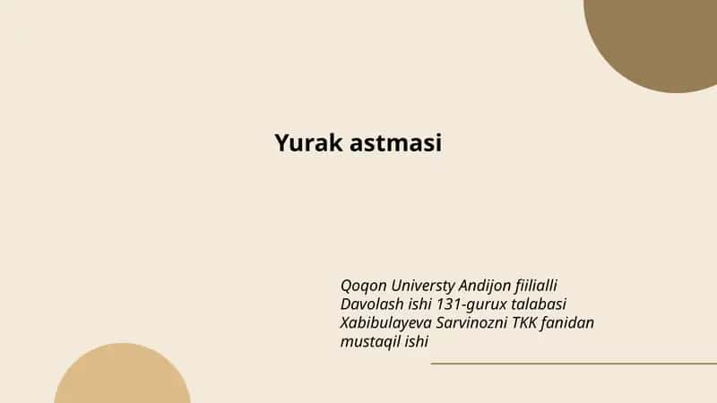 Yurak astmasi 1