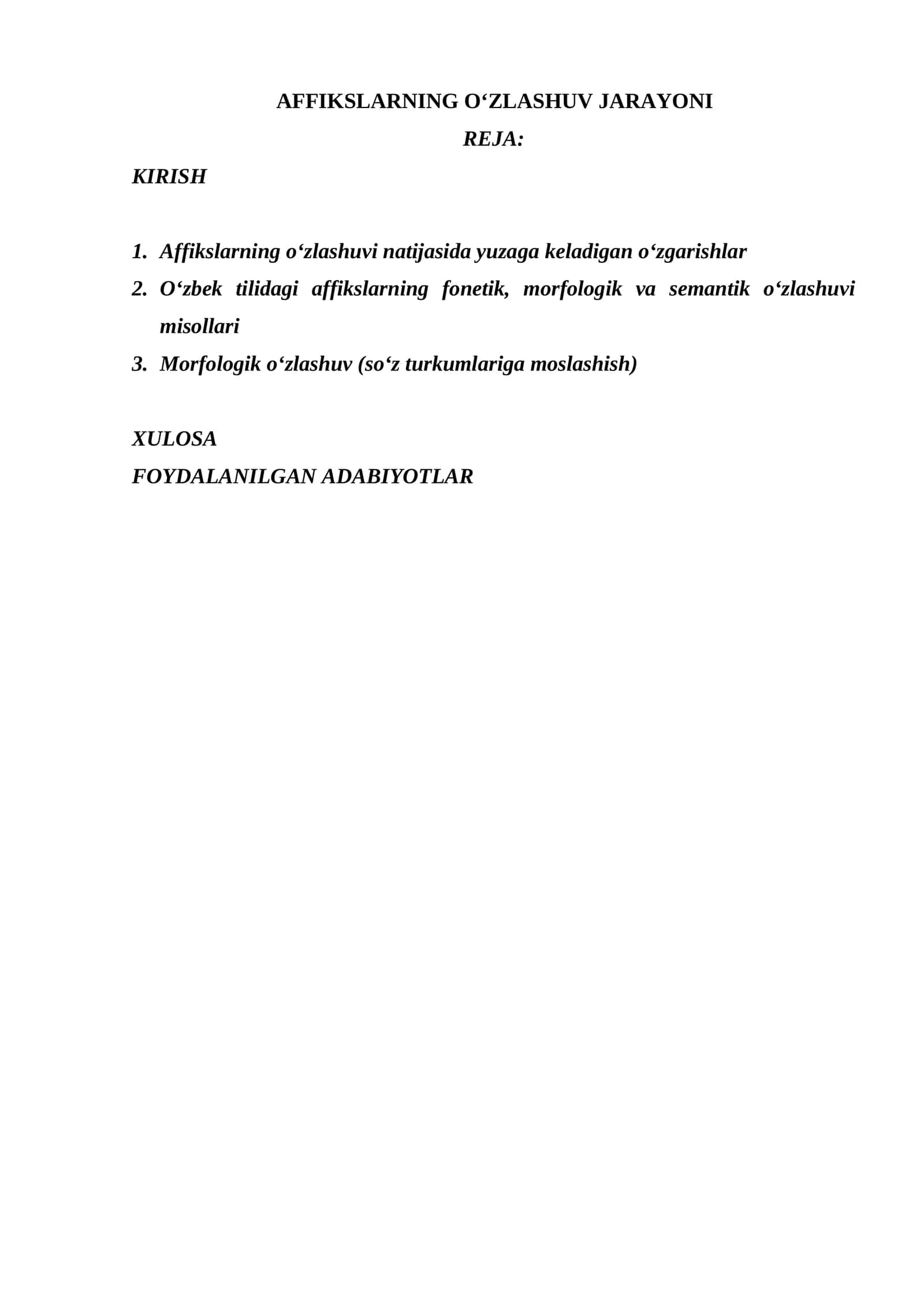AFFIKSLARNING O‘ZLASHUV JARAYONI 1