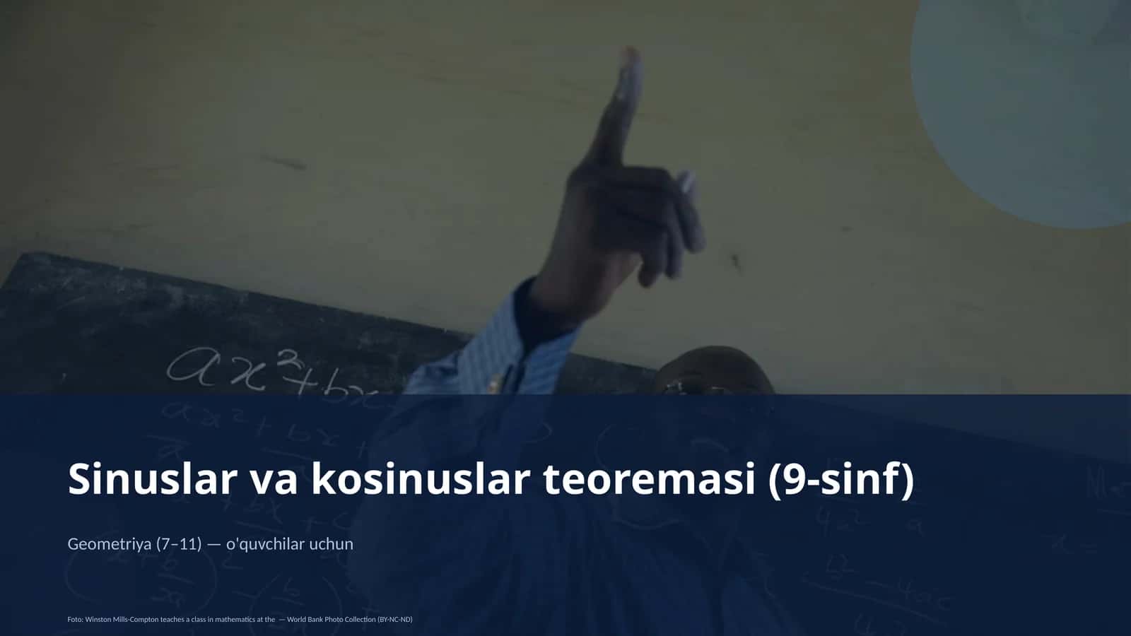 Sinuslar va kosinuslar teoremasi (9-sinf) 1