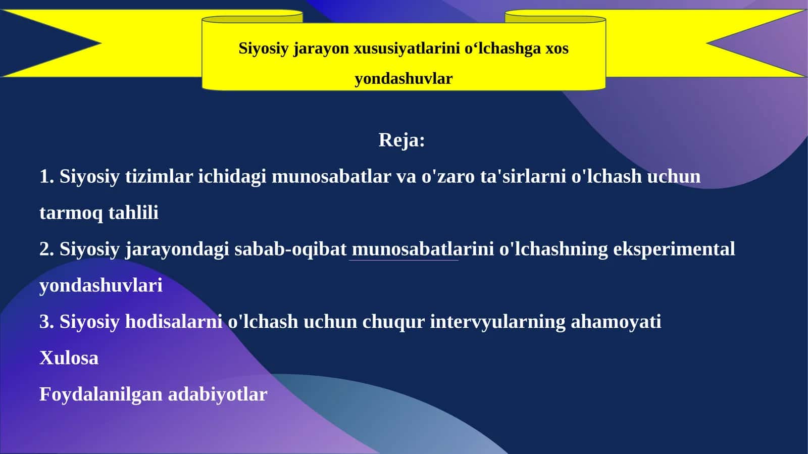 Siyosiy jarayon xususiyatlarini o‘lchashga xos yondashuvlar 1