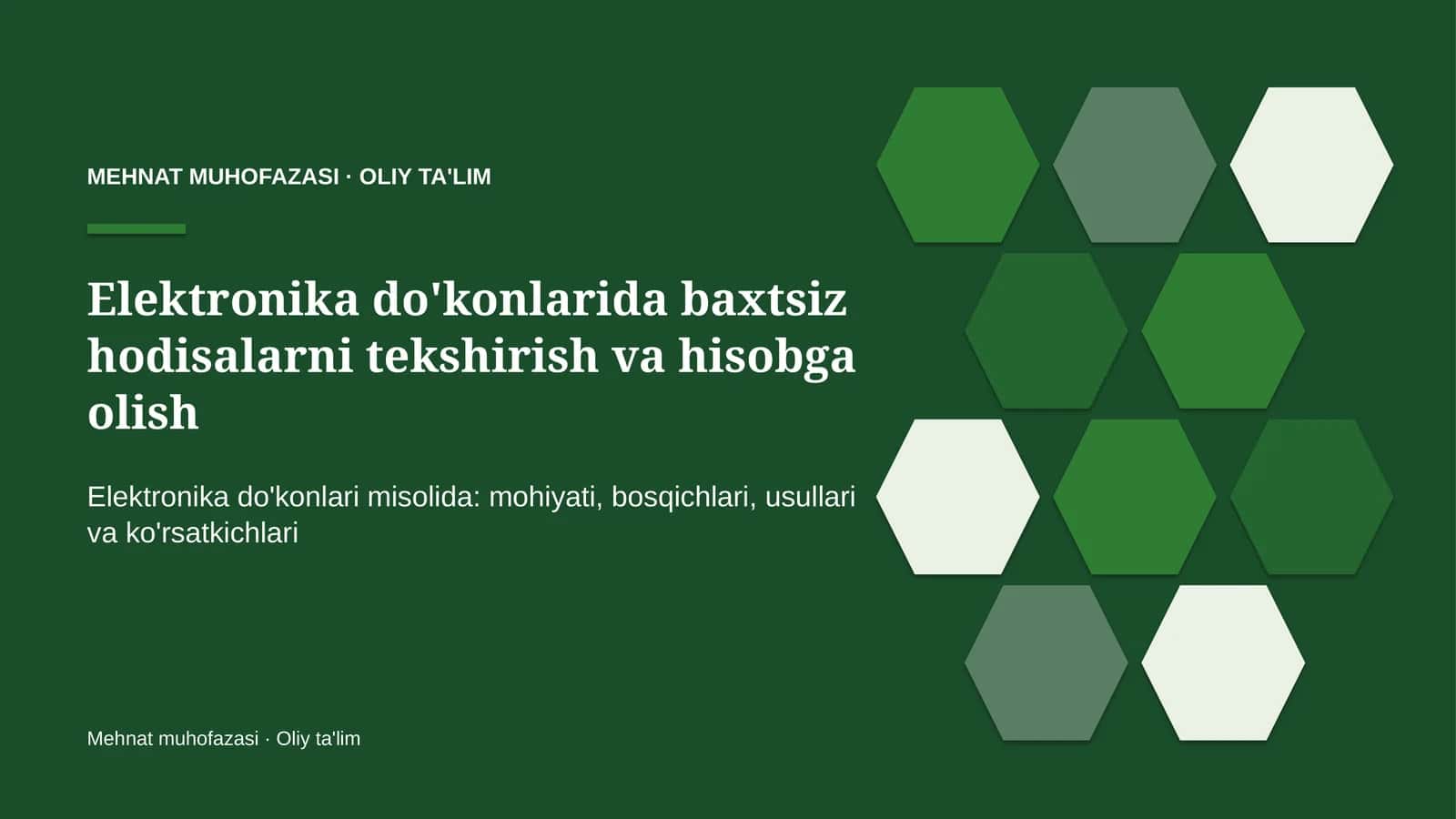 elektronika do'konlarida baxtsiz hodisalarni tekshirish va hisobga olish 1171 1