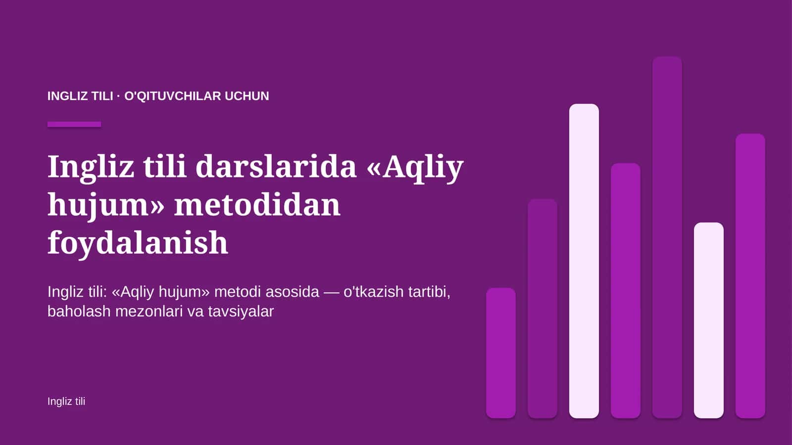 ingliz tili darslarida aqliy hujum metodidan foydalanish 8945 1