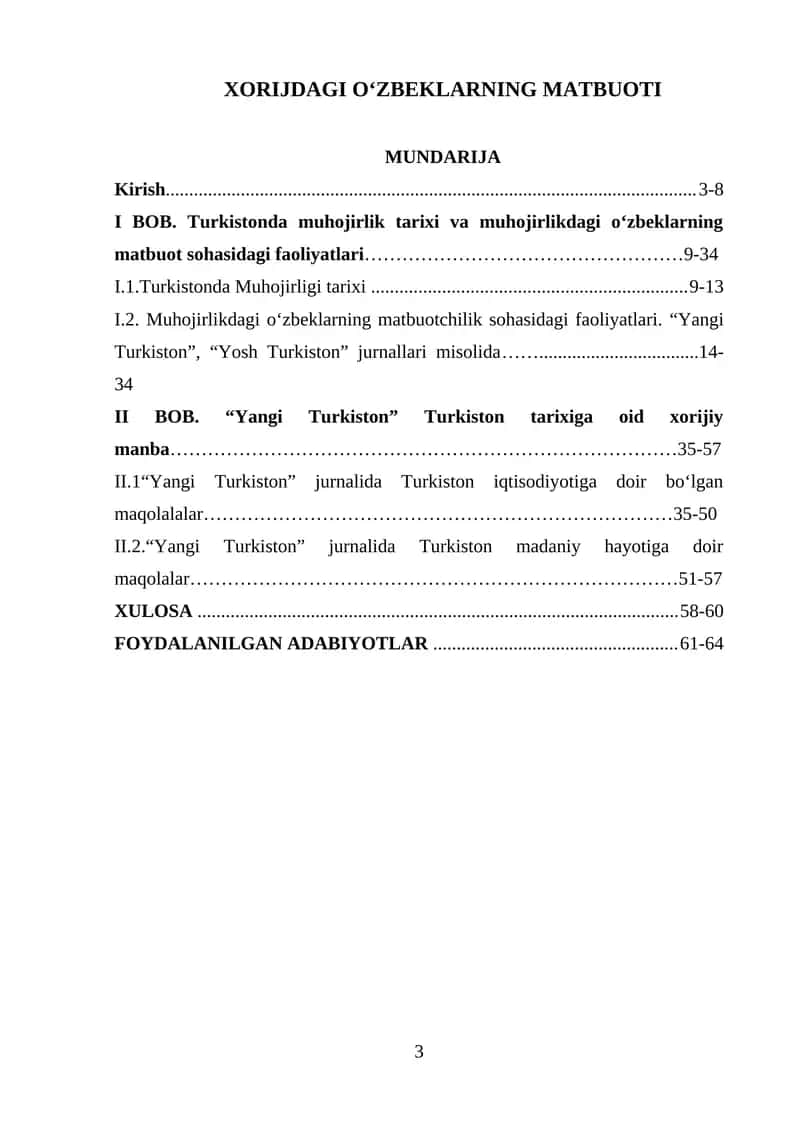 XORIJDAGI O‘ZBEKLARNING MATBUOTI 1