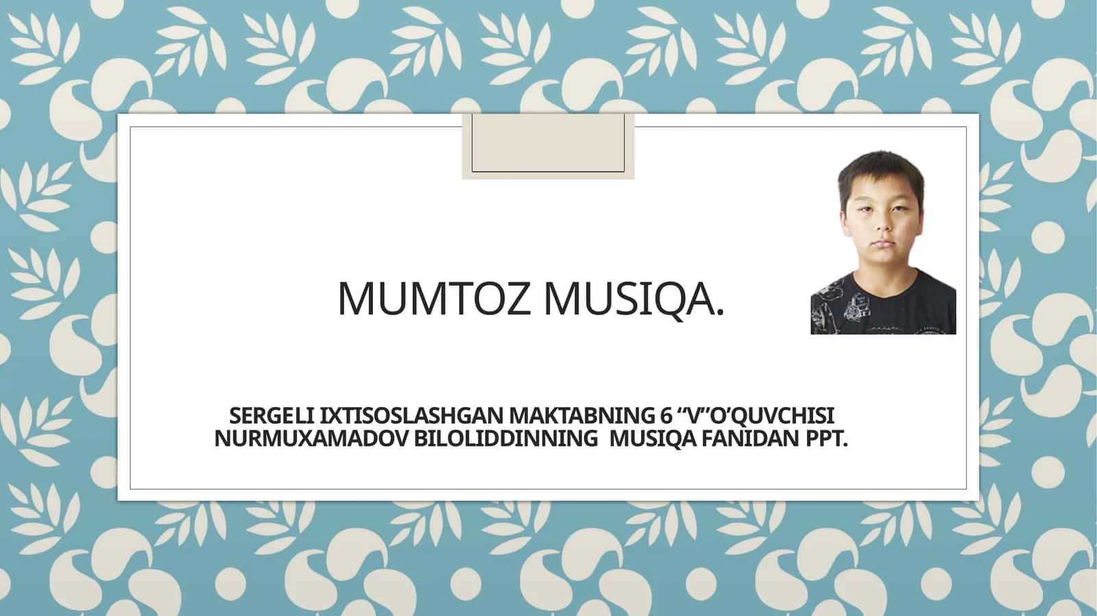 O’zbek mumtoz musiqa xazinasi va uning xususiyatlari 1