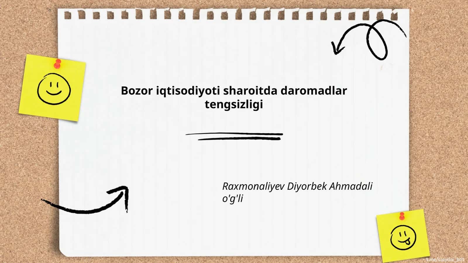 Bozor iqtisodiyoti sharoitda daromadlar tengsizligi 1