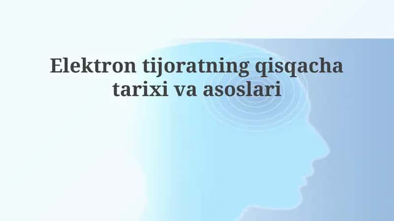 Elektrontijoratning qisqacha tarixi va asoslari 1