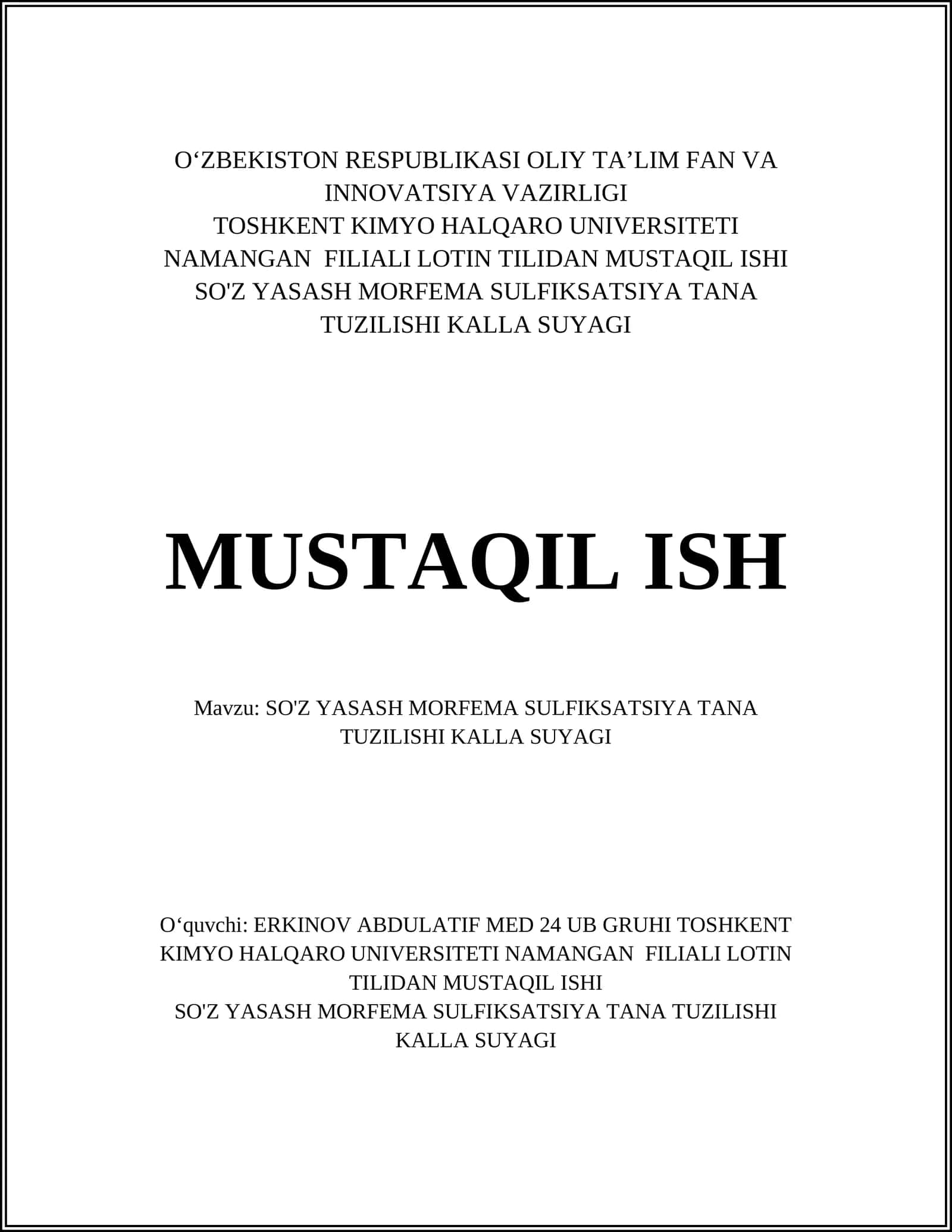 SO'Z YASASH MORFEMA SULFIKSATSIYA TANA TUZILISHI KALLA SUYAGI 1