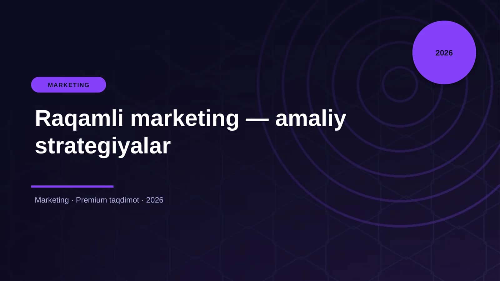 Raqamli marketing — amaliy strategiyalar 1