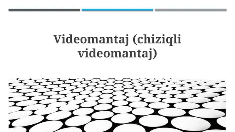 Chiziqli tahrirlash 1