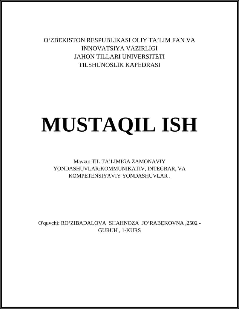 Kommunikativ yondashuv asoslari va til taʼlimida qoʻllanilishi 1