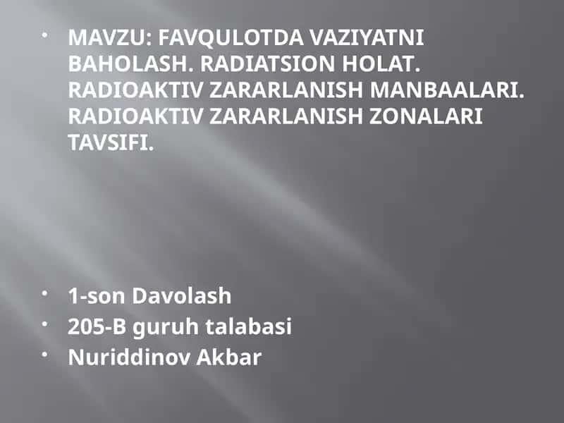 Rаdiоаktiv bulut izi tо’lа pаrchаlаnish 1