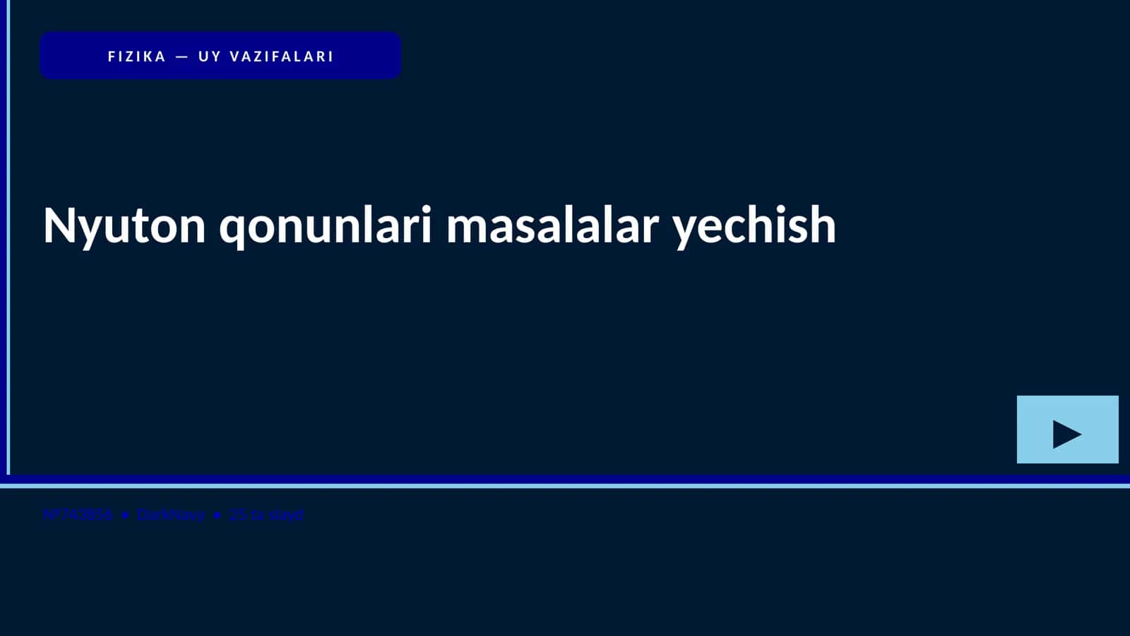 Nyuton qonunlari masalalar yechish 1