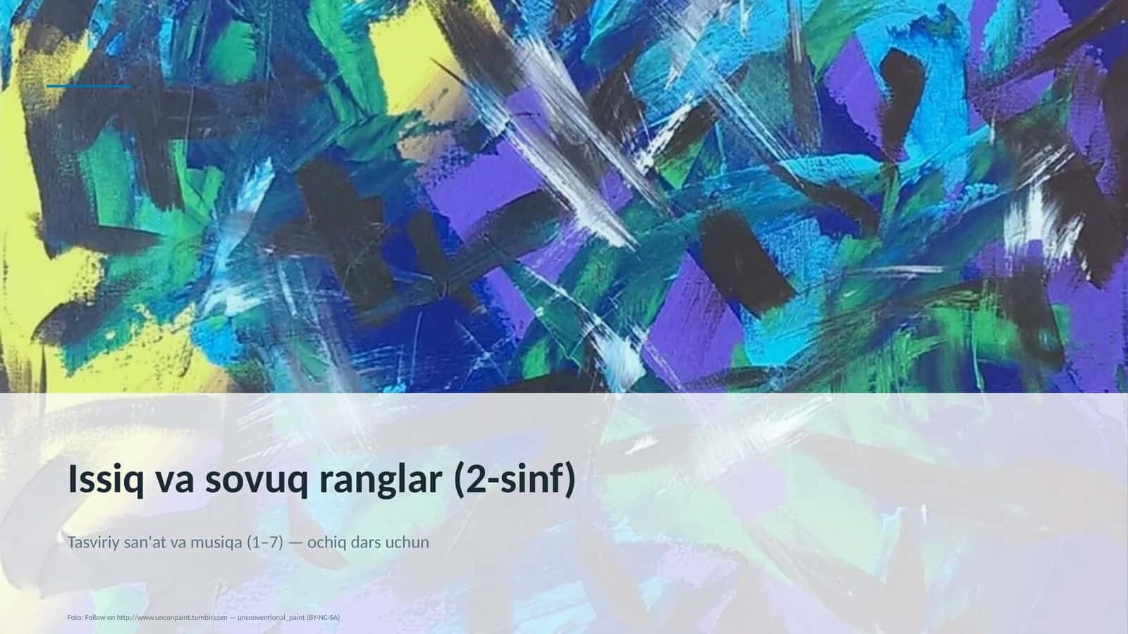 Issiq va sovuq ranglar (2-sinf) 1