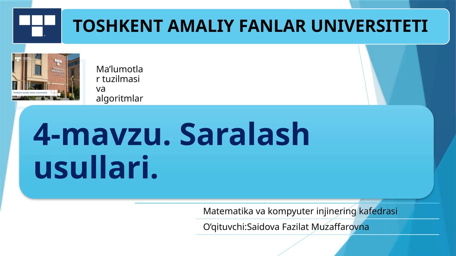 Saralash usullari 1
